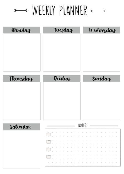 -Weekly Planner -Digital Planner -Printable -Minimal Weekly Planner Wallpaper, My Week Planner, Weekly School Planner, Ipad Weekly Planner, Week Calendar Template, Free Weekly Planner Templates, Weekly Planner Ideas, Weekly Planner Print, Weekly Planner Pdf