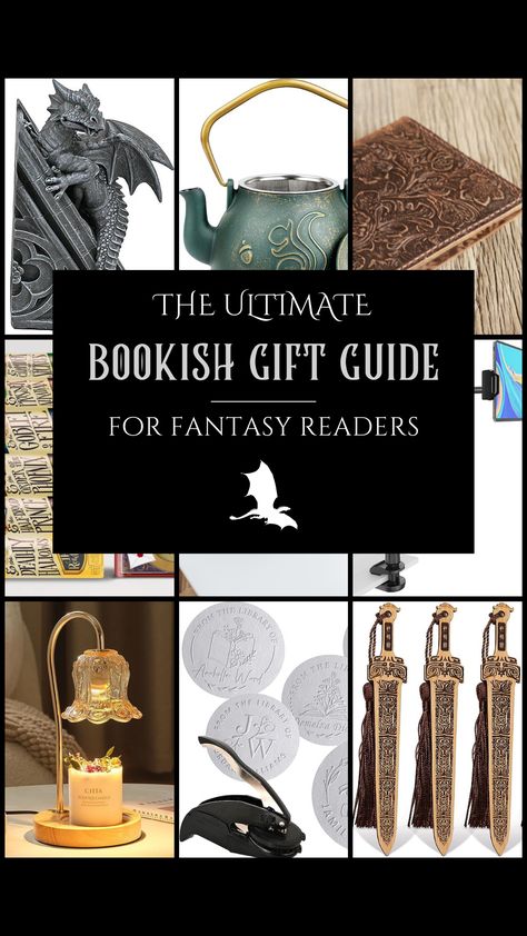 for book-lovers & fantasy-readers! these are the gifts they actually want. skip the t-shirts and the socks... these are the gifts for home librarians, e-readers, cozy-readers, and more! #giftguide #presents #giftsforreaders #booklovers #writers #gifts #fantasy #acotar #fourthwing #dragons #giftideas #affordable #holiday #birthday #chirstmas Gift Ideas For Fantasy Lovers, Christmas Gifts For Readers Book Lovers, Gifts For Avid Readers, Gifts For Fantasy Lovers, Christmas Gift Ideas For Book Lovers, Bookish Christmas Gifts, Gifts For Book Lover, Acotar Gift Ideas, Diy Book Lover Gifts