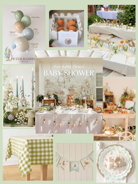 Rabbit Themed Baby Shower Ideas, Peter Rabbit Illustrations, Spring Baby Shower Themes, Diy Hoodie, Themed Baby Shower Ideas, Vintage Peter Rabbit, Peter Rabbit Party, Hoodie Customize, Baby Shower Theme Decorations