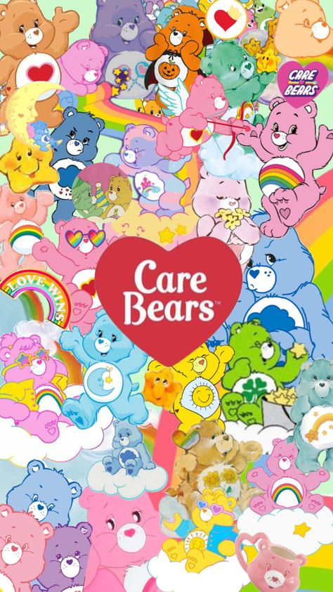 Care Bears #carebears #cute Cute Care Bears Wallpaper, Carebear Wallpapers, Carebears Aesthetic Wallpaper, Care Bears Aesthetic, Care Bears Wallpaper, 80s Wallpaper, Bears Wallpaper, Care Bear Birthday, Tv Girl