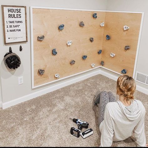 Toddler Climbing Wall, Diy Climbing Wall, Toddler Climbing, Boys Bedroom Makeover, Toddler Playroom, Rock Climbing Wall, Disney Rooms, Toddler Boys Room, Climbing Gym