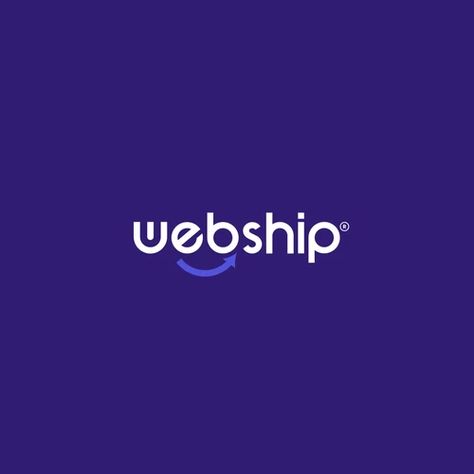 Modern wordmark logo with smile arrow, webship is an e-fulfilment company. The arrow symbolizes how a customer could find everything at Webship. Simple Company Logo, Modern Wordmark Logo, E Arrow Logo, Arrow Logo Design, Wordmark Logo Design, Light Logo, Wordmark Logo, Arrow Logo, Word Mark Logo