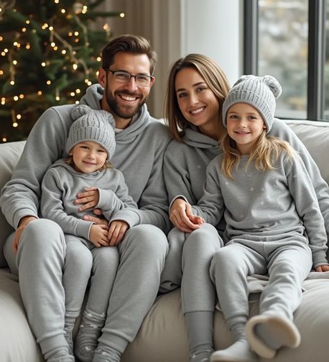 100+ Christmas Outfits for Festive Family Style! Family Christmas Outfit Ideas, Matching Clothes For Couples, Clothes For Couples, Matching Sweatsuits, Matching Family Christmas Outfits, Fall Photoshoot Family, Family Clothing Sets, Seasonal Photography, Family Christmas Outfits