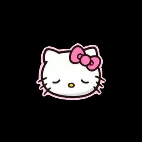 Black Background, Hello Kitty, Kitty, Pink, Black