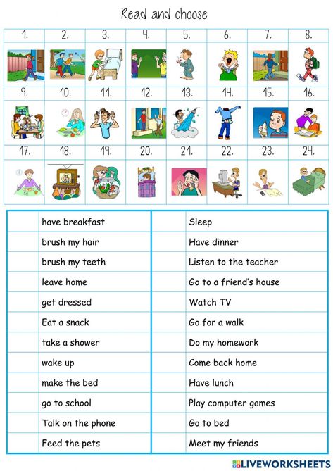 Preschool Daily Routine, Daily Routine Flashcards, School Daily Routine, Daily Routine For Kids, Flashcards Free Printable, Flashcards For Kindergarten, Daily Routine Worksheet, English Vocabulary List, Daily Routine Activities