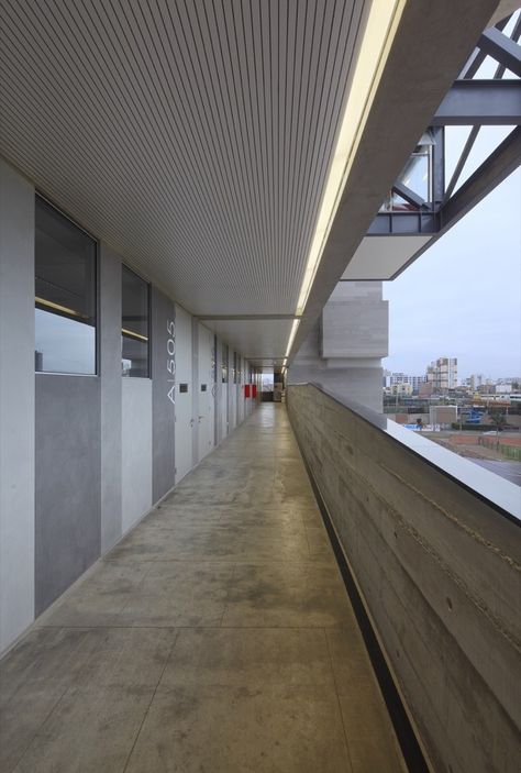 Gallery of PUCP Engineering and Science Classroom Building / Llosa Cortegana Arquitectos - 15 Corridor Lighting, International School, Science Classroom, Stairs, Room Divider, Engineering, Science, Building, Lighting