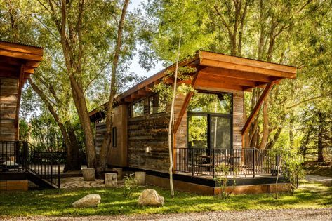 Fireside Resort Cabins| Rustic Lodgings| Wilson, WY- Gallery Farm Resort Ideas, Garden Cabin, Resort Cabins, Tiny House Village, Jackson Hole Wy, Usa Roadtrip, Glamping Resorts, Wood Houses, Glamping Site