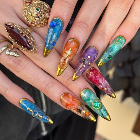 u guys seemed to love these ones a lot so the fortune teller witchy nails get a spot on the feed 🔮✨ #nailart #nailsnailsnails #nailinspo #naildesign #gelx #nailporn #nailextensions #spookyseason #witchynails #nailsofinstagram The Fortune Teller, Witchy Nails, Fortune Teller, Nail Extensions, Nails Inspo, Nail Tech, Spot On, Makeup Ideas, Nail Inspo