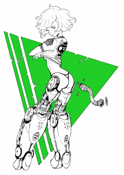 Live Drawing, Cyborgs Art, Arte Cyberpunk, Cyberpunk Character, 캐릭터 드로잉, Arte Sketchbook, Manga Artist, A Robot, Robot Art