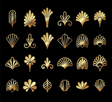 Art Deco Logo, Art Deco Elements, Art Deco Lines, Art Deco Shapes, Deco Font, Motif Art Deco, Roaring 20's, Art Deco Patterns, Art Deco Pattern