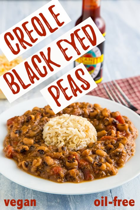 Creole Black Eyed Peas, Back Eyed Peas Recipe, What Goes With Black Eyed Peas, Vegan Southern Black Eyed Peas, Plant Based Black Eyed Peas Recipe, Cajun Black Eyed Peas Recipe, Blacked Eyed Peas Recipe, Soul Vegan Recipes, Vegan Blackeye Pea Recipes