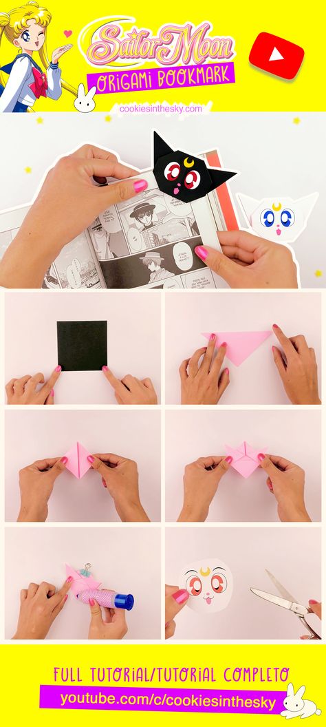 Sailor Moon Origami DIY Tutorial #SailorMoon #DIY #Origami #Tutorial Sailor Moon Diy, Moon Origami, Sailor Moon Crafts, Sailor Moon Birthday, Sailor Moon Funny, Sailor Moon Quotes, Diy Pokemon, Sailor Moon Wedding, Sailor Moons