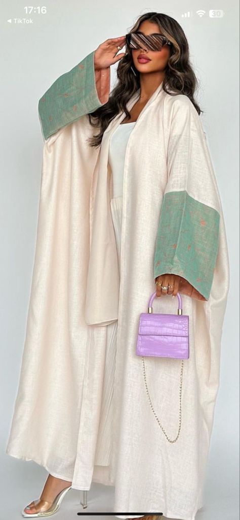 Ramadan Collection Dresses, Ramadan 2024 Fashion, Abaya Inspo Aesthetic, Abaya Brand Name Ideas, Moroccan Outfits Women, Ramadan Outfits Abaya, Velvet Abaya Designs, Hijab Modest Outfits, Modern Abaya Style