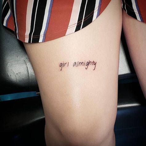 Girl Almighty Tattoo, 1d Tatoos, One Direction Tattoos, Girl Almighty, Yoga Tattoos, Naruto Tattoo, O Tattoo, Awesome Tattoos, Tattoo Girl