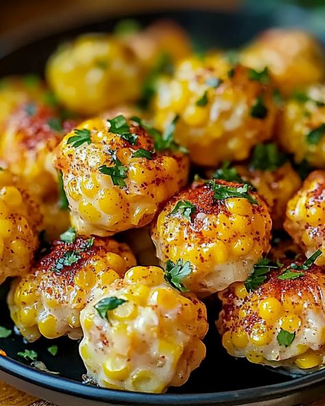 Spicy Mexican Corn Bites – recipestasteful Mexican Corn Appetizer, Spicy Mexican Street Corn Bites Recipe, Corn On The Cob Bites, Healthy Snacks Board, Mexican Individual Appetizers, Cool Bbq Ideas, Side Dishes For Taquitos, Authentic Mexican Sides, Sweet And Spicy Snacks