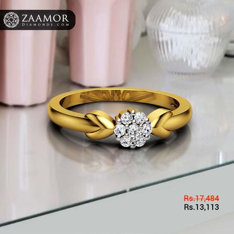 3 Grm Gold Ring Design, Rings For Ladies In Gold, Women Diamond Ring Design, Ledis Ring Gold, Engagement Gold Rings Indian, Gold Ring For Ladies, Engagement Rings Couple Gold Indian, Gold Ring Design For Women Indian, Ladies Rings Gold Design