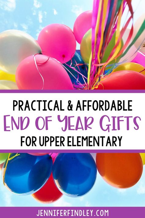 Finding the right gifts for students at the end of the year is tough! These practical and affordable end of the year gifts are perfect for upper elementary students! End Of The Year Gifts For 5th Grade Students, End Of Year Student Gifts Middle School, 5th Grade Gifts End Of Year, 5th Grade Student Gifts, End Of The Year 5th Grade Project, Graduation Gift Ideas For Elementary, End Of Year Gifts For Students 4th Grade, End Of Year Classroom Gifts, Elementary Promotion Party Ideas