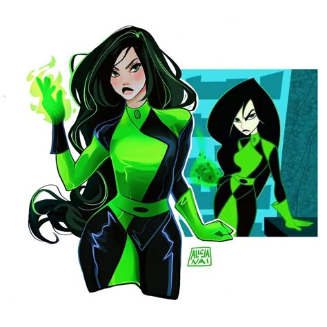 Alicja Nai on Instagram: “Shego 🐊 Be careful of April first my friends. Brushes: 🍑Juicy Hair Brush Set🍑 🎀Cartoon-ish Make Up Brush Set🎀 🔥Perfect Eyelashes Brush…” Kim Possible Fanart, Alicja Nai, Kim X Shego, April First, Iconic Movie Characters, Make Up Brush Set, Hair Brush Set, Make Up Brush, Kim Possible