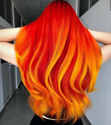 Yellow Hair Color, Fire Hair, Red H, Bold Hair Color, Hair Color Crazy, Beautiful Red Hair, Hair Color Auburn, Burgundy Hair, Trendy Hair Color