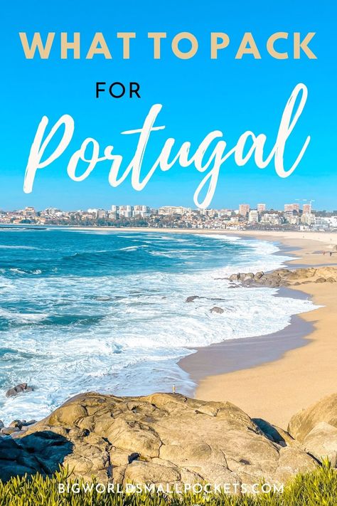 Porto Portugal Beach, What To Pack For Portugal, Pack For Portugal, Portugal Packing List, Albufeira Portugal, Portugal Beach, Grad Trip, Portugal Vacation, Visit Portugal