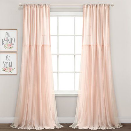 Blush Curtains, Tulle Curtains, Nursery Curtains, Lush Decor, Sheer Curtain Panels, Interior Design Themes, Rod Pocket Curtain Panels, Rod Pocket Curtains, Space Decor