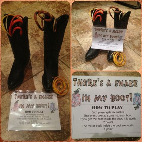 Snake in My Boots Game Cowboy Theme Party Games, Ffa Games, Ag Olympics, Pto Activities, Cowboy Vbs, Cowboy Party Games, Western Party Games, Employee Events, Rodeo Games