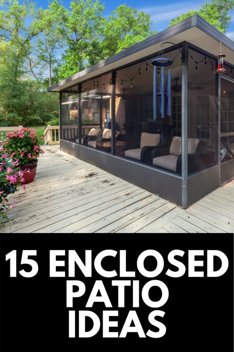 Enclosed Patio Ideas, Diy Patio Ideas, Enclosed Gazebo, Design Per Patio, Backyard Covered Patios, Patio Remodel, Patio Grande, Outdoor Lounge Area, Patio Enclosures