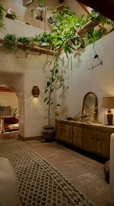 Stone finish + wood + earth tones are the way to go 🫶🏻❤️🌱🪷 #earthtones #vacationhome #vacation #plants #indooroutdoorliving #indoorplantsdecor Yard Ideas Cheap, Transitional Decor Bathroom, Yard Ideas Backyard, New Mexico Homes, Transitional Decor Bedroom, Transitional Decor Style, Earthy Home, Studio Apartment Divider, Transitional Decor Living Room