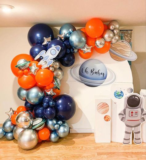 2nd Birthday Party For Boys, Boys 1st Birthday Party Ideas, Baby Birthday Decorations, Astronaut Birthday, Space Theme Party, Airplane Birthday Party, Boy Birthday Party Themes, Space Birthday Party, 1st Birthday Party Themes