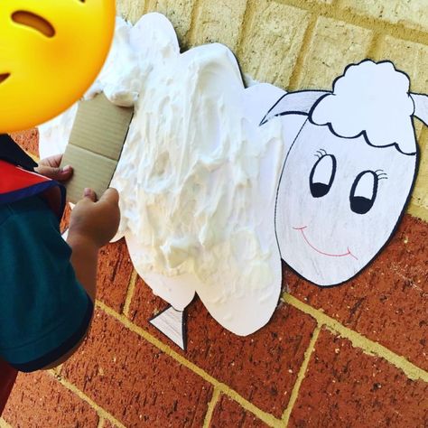 Sheer The Sheep Activity, Sheep Activity, Classroom Dramatic Play, Farm Unit, Shaving Foam, Sheep Shearing, Letter Of The Week, The Sheep, Dramatic Play