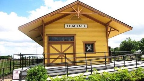 Tomball, Texas Tomball Texas, Bnsf Railway, Texas Life, Train Depot, Train Stations, Texas Travel, Old Barns, Steam Engine, Train Station