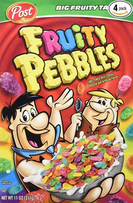 Post Fruity Pebbles Cereal, 11-Ounce Boxes (Pack of 4) Breakfast Parfait Recipes, Fruity Pebbles Treats, Fruity Pebbles Cereal, Pebbles Cereal, Kids Cereal, Gluten Free Cereal, Cereal Brands, Rice Crisps, Parfait Breakfast