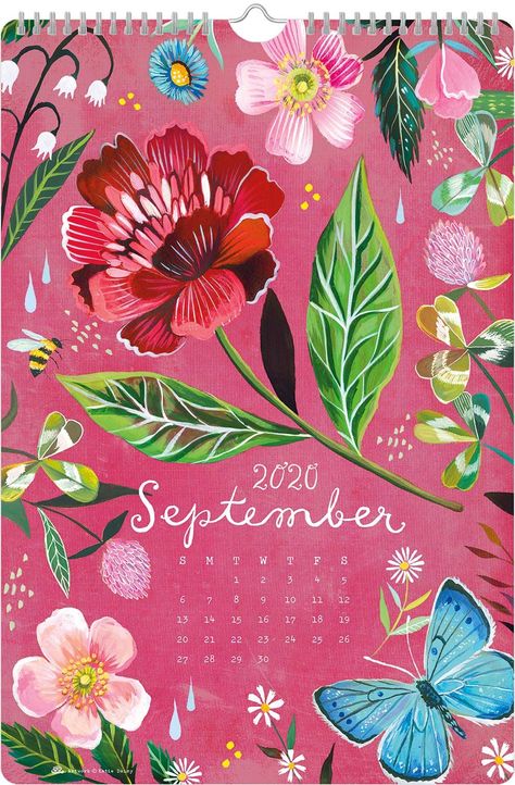 Katie Daisy, Daisy Art, Flower Drawing Tutorials, Art Calendar, Watercolor Sketch, Calendar Design, Arte Floral, Art Journal Inspiration, Wall Calendar