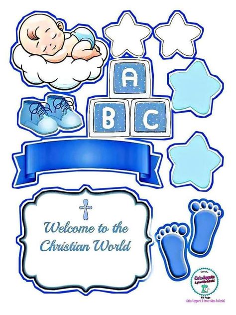 Christening Cake Topper Boy, Baby Boy Christening Cake, Disney Princess Cake Topper, Christening Cake Boy, Baby Boy Cake Topper, 50th Birthday Cake Toppers, Photo Cake Topper, Baby Scrapbook Album