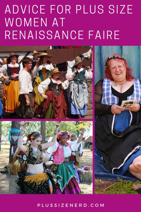 Advice for plus size women who go to the medieval or renaissance faire, including what to bring and what to wear. Ren Faire Herbalist, Ren Faire Fantasy Costume, Simple Ren Faire Outfit Plus Size, Reinfare Outfits, Plus Size Ren Faire Costume Diy, Ren Faire Outfits Plus Size, Easy Ren Faire Outfit, Ren Fest Costumes Women, Plus Size Ren Faire Costume