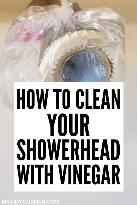 Clean Shower Head With Vinegar, Remove Mold From Shower, Clean Shower Head, Shower Head Cleaner, Cleaning Shower Head, Hard Water Spots, Clean Shower, Cleaning Faucets, Bathroom Shower Heads