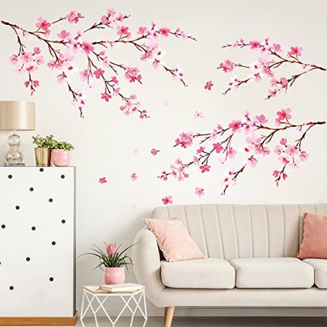 Nursery Wall Painting, Girls Wall Stickers, Bird Wall Decals, Tree Branch Wall, Stick Wall Art, Kids Room Wall Decals, Wall Decals For Bedroom, Flower Wall Decals, Nursery Room Inspiration