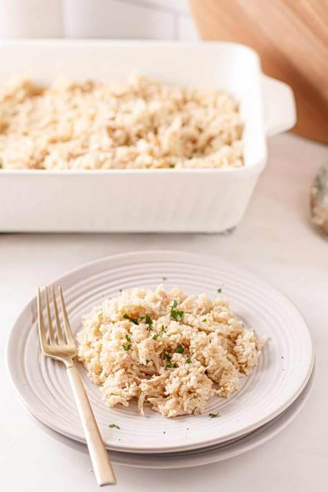 Dairy-Free Chicken and Rice Casserole - The Dairy-Free Menu Homemade Cream Of Chicken Soup, Homemade Cream Of Chicken, Foods To Cook, Chicken And Rice Casserole, Dairy Free Soup, Chicken Rice Casserole, Dairy Free Cream, Eggless Recipes, Homemade Almond Milk