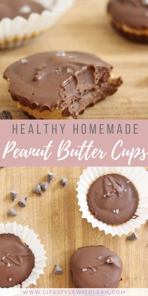 Healthy Homemade Peanut Butter, Healthy Chocolate Mousse, Healthy Chocolate Desserts, Easy Homemade Desserts, Healthy Peanut Butter Cups, Peanut Butter Cups Recipe, Homemade Peanut Butter Cups, Healthy Ice Cream Recipes, Healthy Chocolate Chip Cookies