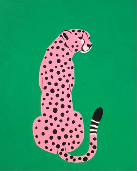 동화 삽화, Posca Art, Pink Cheetah, Funky Art, Art Abstrait, Society6 Art, Mini Art, Unique Art, Animal Art