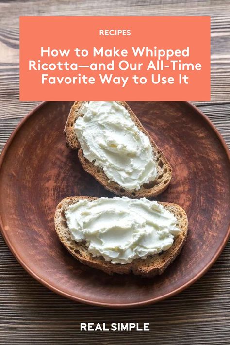 Whipped Ricotta Spaghetti, Seasoned Ricotta Cheese, Seasoned Butters, Whipped Ricotta Cheese, Whipped Ricotta Toast, Whipped Ricotta Recipe, Breakfast Toasts, Pizza Alternatives, Ricotta Dip