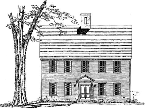 Salt Box House Plans, New England Colonial House Plans, New England Colonial House, Saltbox House Plans, Colonial House Floor Plans, Classic Colonial Homes, Salt Box House, Saltbox House, New England Colonial