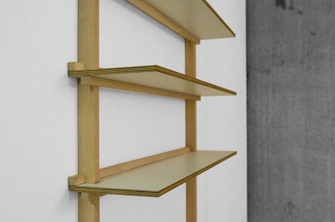 Cnc Shelves, Wood Shelf Diy, Wood Shelf Ideas, Minimal Bookshelf, Diy Shelves Ideas, Cantilever Shelf, Wood Library, Diy Storage Shelves, Diy Wood Shelves