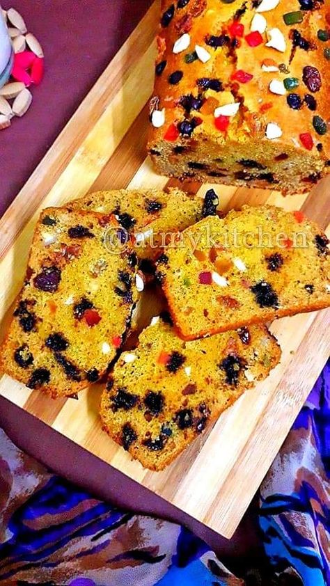 Fruit And Nut Cake ( Eggless And Whole Wheat) Fruit And Nut Cake, Best Christmas Cake Recipe, Keto Muffin Recipe, Nuts And Chocolate, Egg Free Baking, Semolina Flour, Caramel Pears, Nut Cake, Custard Ice Cream