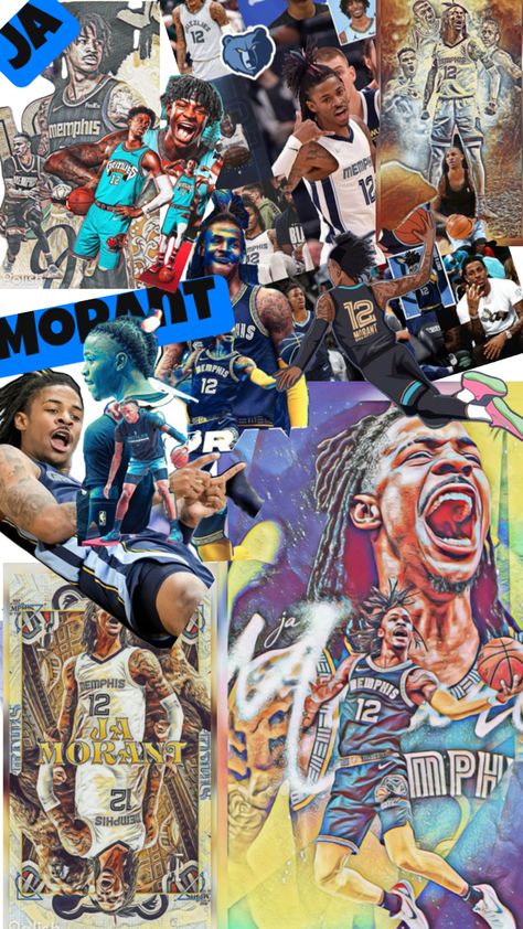 Nba Wallpapers Ja Morant, Ja Morant Wallpaper Iphone, Ja Morant Wallpaper, Ja Morant Style, Basketball Motivation, Nba Wallpapers, Basketball Wallpaper, Swag Cartoon, Ipad Wallpaper