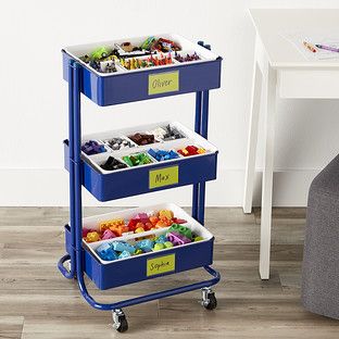 Organizing Legos, Raskog Ikea, Raskog Cart, Craft Storage Cart, Crafts Storage, Nursery Supplies, Office Pantry, Craft Cart, Pantry Laundry