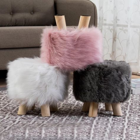 Cheap Chair Covers, Faux Fur Ottoman, Fur Stool, Fur Ottoman, Faux Fur Stool, Sheepskin Chair, Foot Rest Ottoman, Ottoman Modern, Cheap Chairs