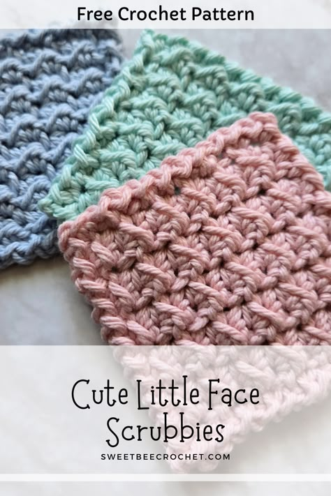 Crochet Face Scrubbies - Sweet Bee Crochet Knitted Makeup Remover Pads, Crochet Pattern For Cotton Yarn, Crochet Face Pads, Crochet Body Scrubbies, Crochet Facial Scrubbies Free Pattern, Crochet Dish Scrubbies Pattern Free, Crochet Face Cloth Free Pattern, Crochet Scrubbies Free Pattern, Cotton Yarn Crochet Patterns Free