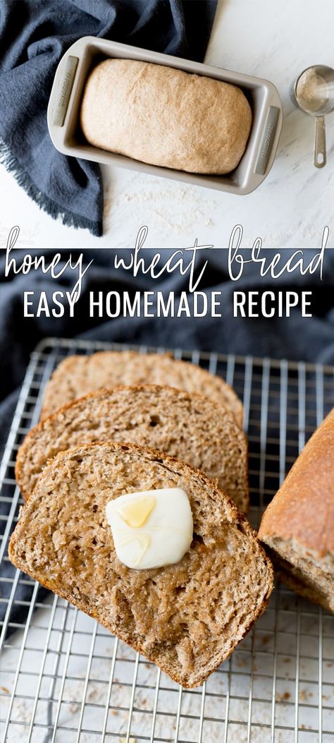 Honey Wheat Loaf Bread, While Wheat Bread Recipe, Whole Wheat Rye Bread Recipe, Whole Wheat Bread Recipe Easy, Healthy Honey Wheat Bread Recipe, Healthy Homemade Bread Clean Eating, Bread Recipes Wheat, Homemade Wheat Bread Recipes Easy, Red Wheat Bread Recipe