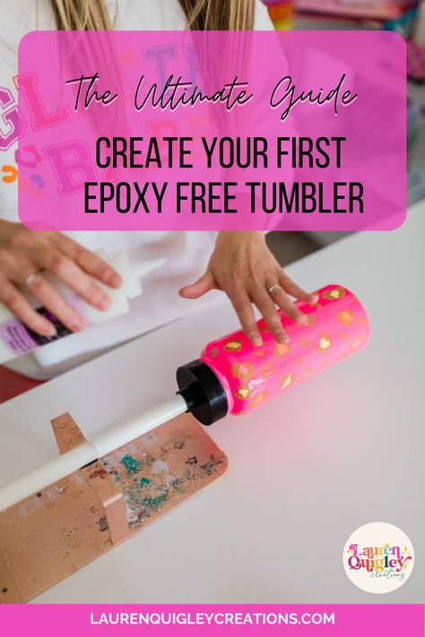 If you are new to the tumbler making business (or maybe its just a hobby for now), you're in luck! I have created the ultimate guide to creating your first epoxy free tumbler. Making Tumblers For Beginners Cricut, Epoxy Resin Cups Diy, How To Make Cups With Epoxy, Diy Tumblers How To Make, Diy Resin Tumbler Ideas, Customized Tumblers Ideas, Epoxy Resin Tumbler Diy, Epoxy Cups Diy, How To Epoxy Tumbler Diy